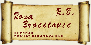 Rosa Broćilović vizit kartica